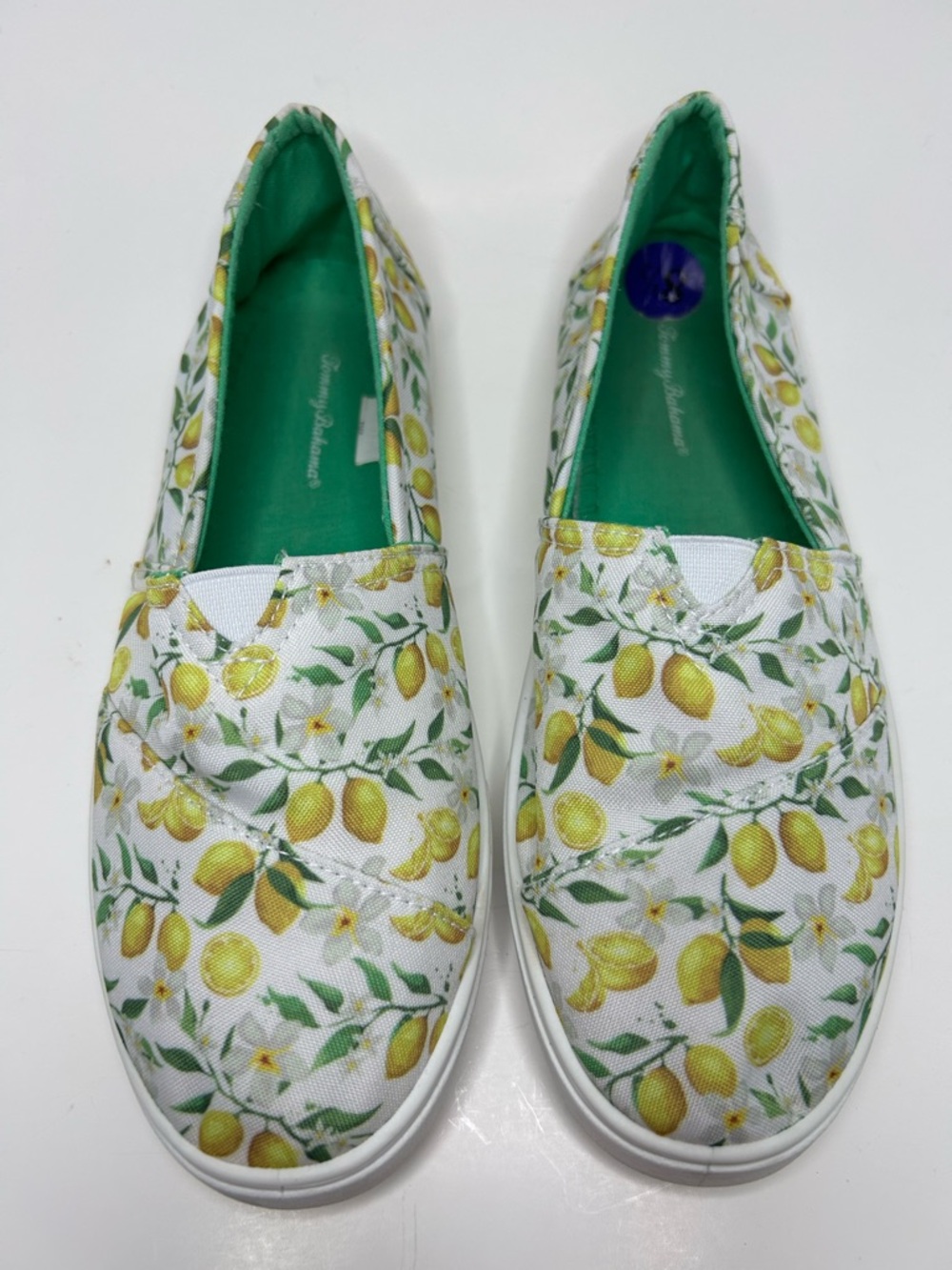 Tommy Bahama Casual Lemon Print Slip On Sneaker Size 8.5